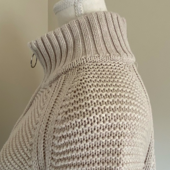 Lands' End Cream Cotton Chunky Thick Knit Crop Sweater-Sz-1X - Picture 6 of 15